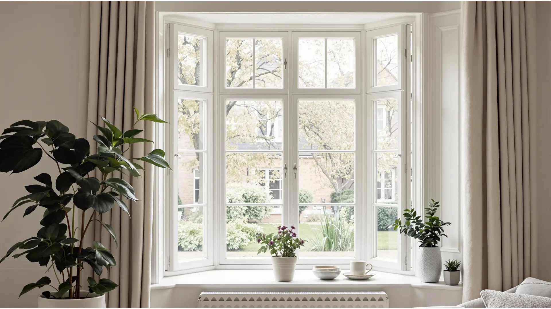 Timber casement windows on a period cottage