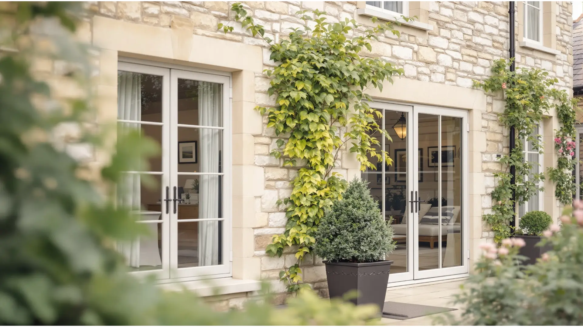 Bespoke timber front door with period hardware