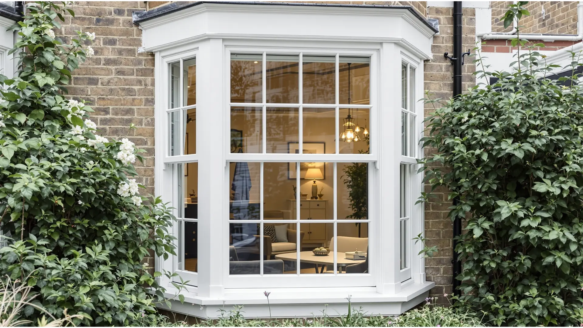 Bespoke timber sash window in a Georgian property